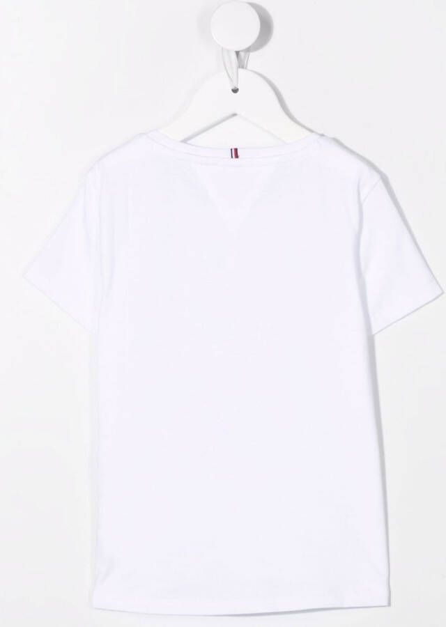 Tommy Hilfiger Junior T-shirt met logoprint Wit