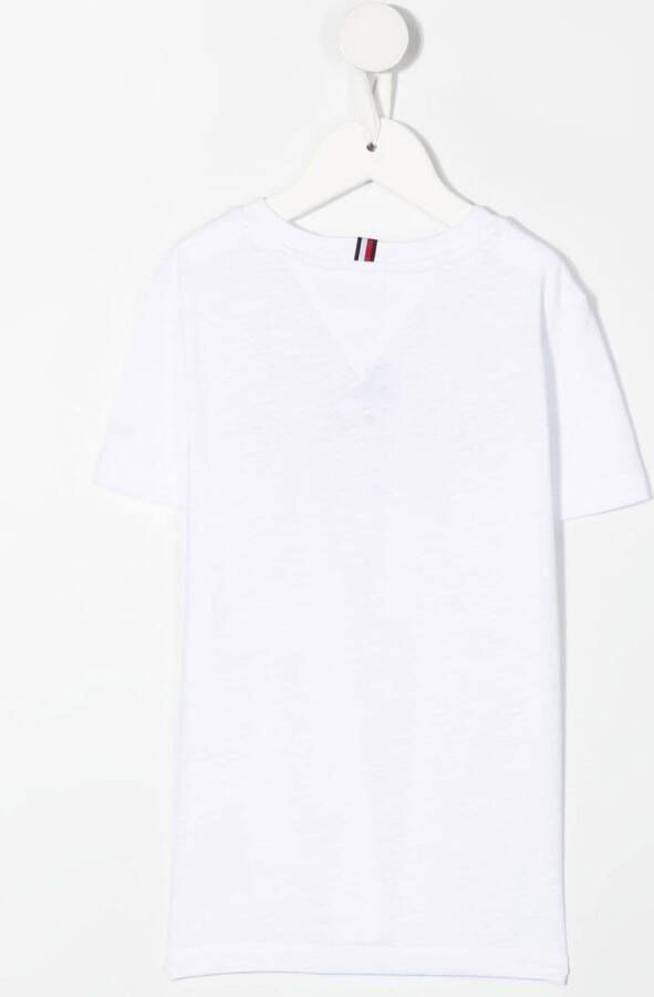 Tommy Hilfiger Junior T-shirt met logoprint Wit