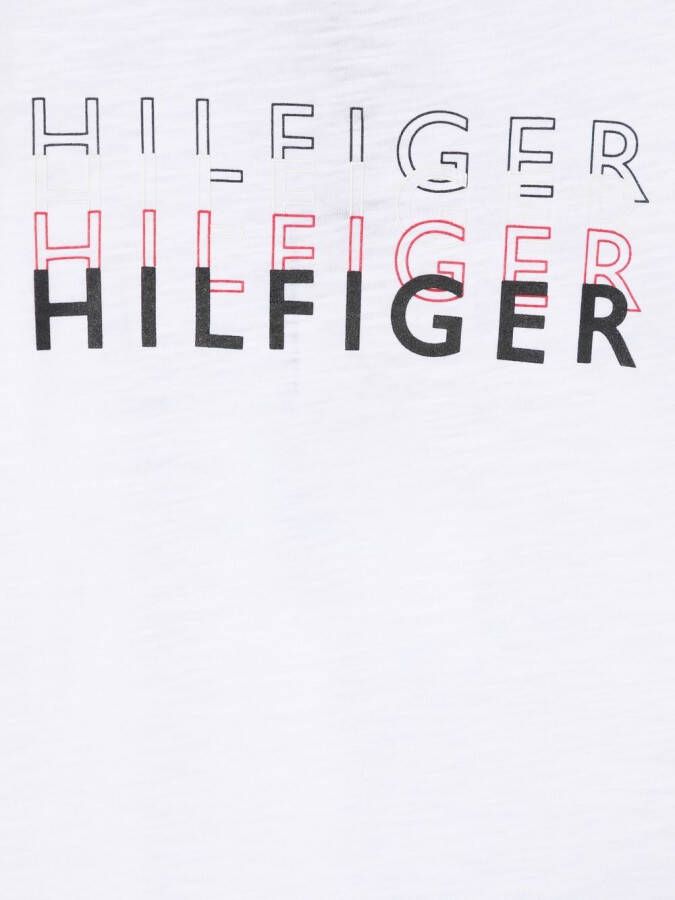 Tommy Hilfiger Junior T-shirt met logoprint Wit