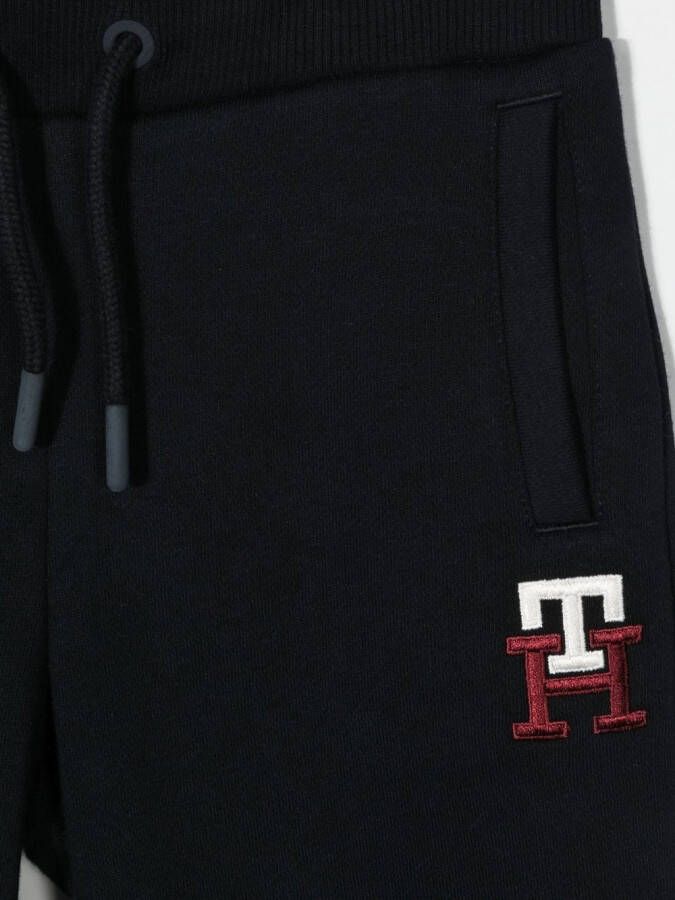 Tommy Hilfiger Junior Trainingsbroek met geborduurd logo Blauw