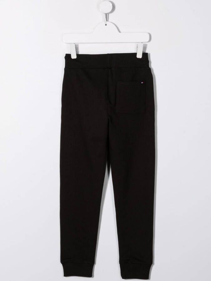 Tommy Hilfiger Junior Trainingsbroek met geborduurd logo Zwart
