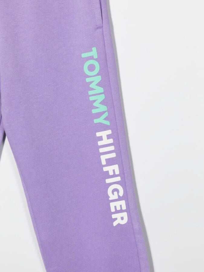 Tommy Hilfiger Junior Trainingsbroek met logoprint Paars