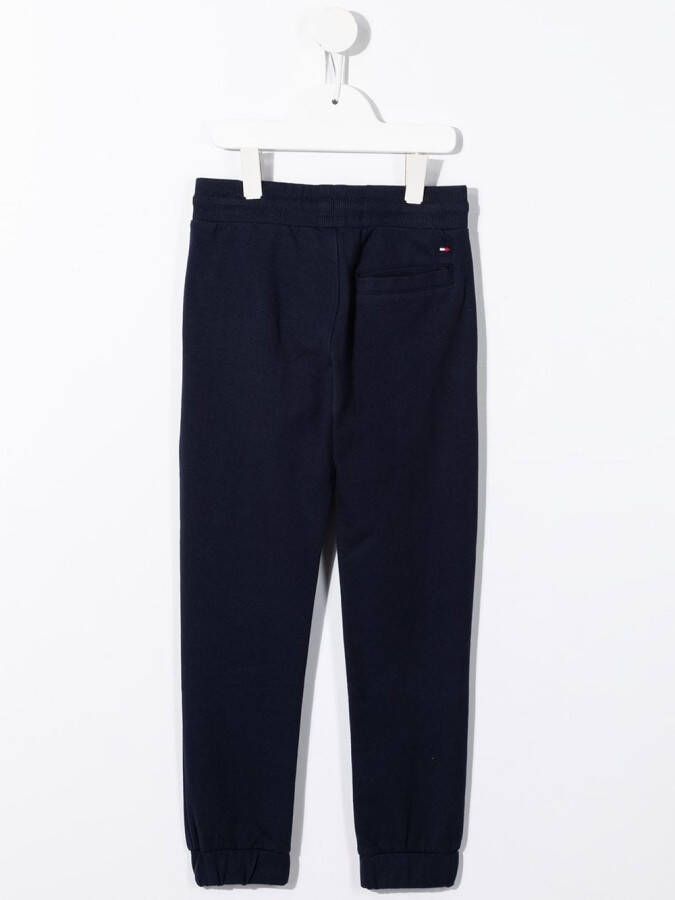 Tommy Hilfiger Junior Trainingsbroek met toelopende pijpen Blauw