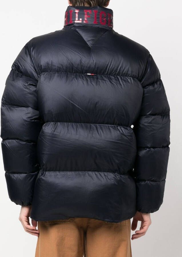 Tommy Hilfiger Gewatteerde bodywarmer met logopatch Blauw