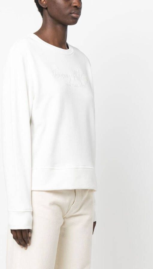 Tommy Hilfiger Sweater met logoprint Wit