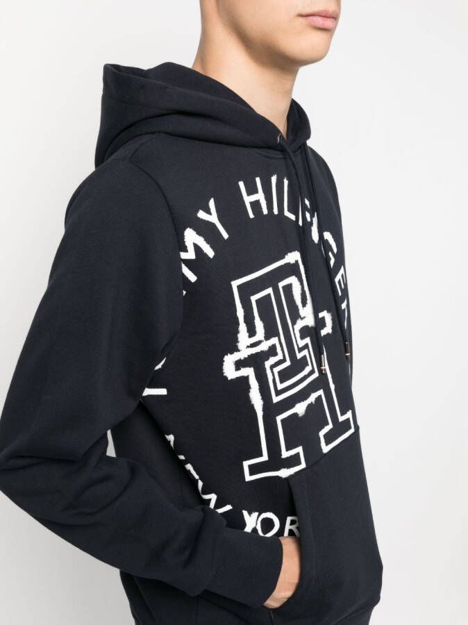Tommy Hilfiger Hoodie met logoprint Blauw