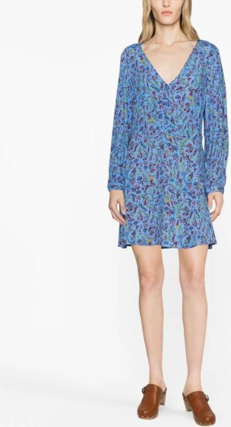 Tommy Hilfiger Mini-jurk met bloemenprint Blauw