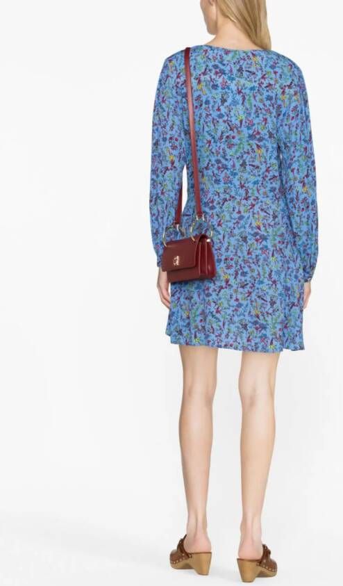Tommy Hilfiger Mini-jurk met bloemenprint Blauw