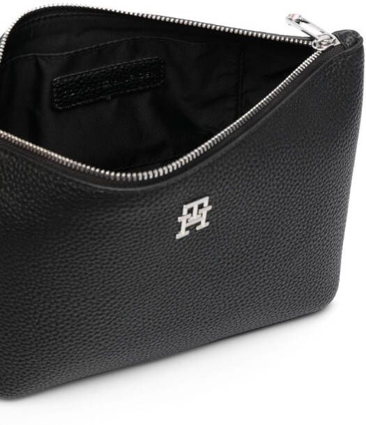 Tommy Hilfiger Make-up tas met monogramplakkaat Zwart