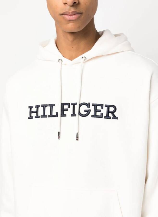 Tommy Hilfiger Hoodie met geborduurd logo Beige