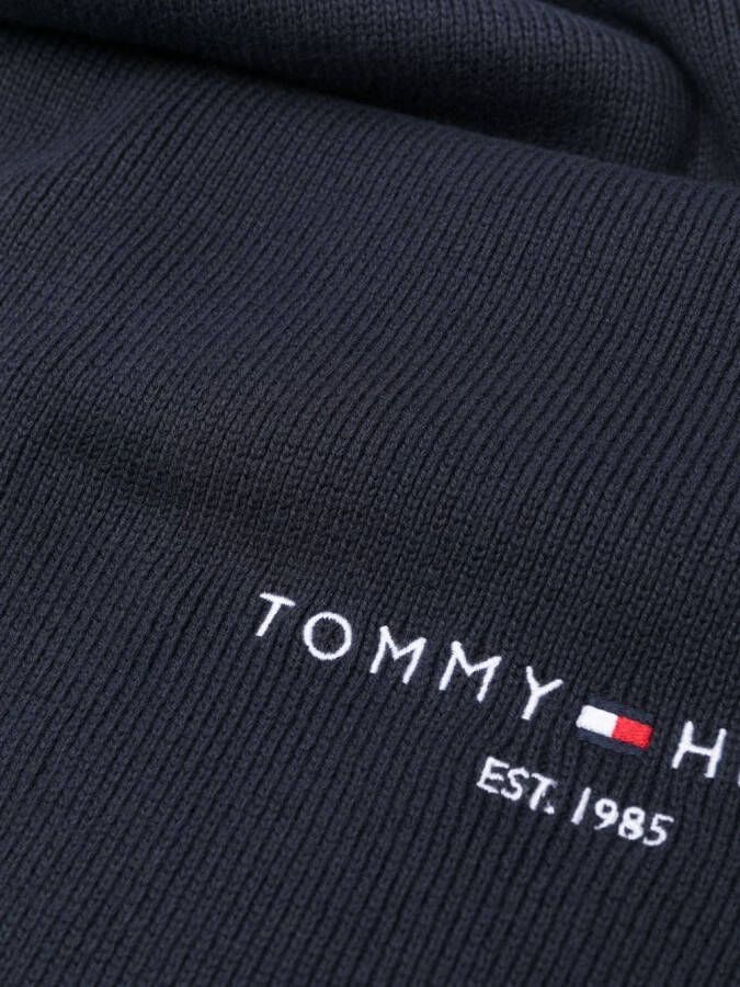 Tommy Hilfiger Sjaal met geborduurd logo Blauw
