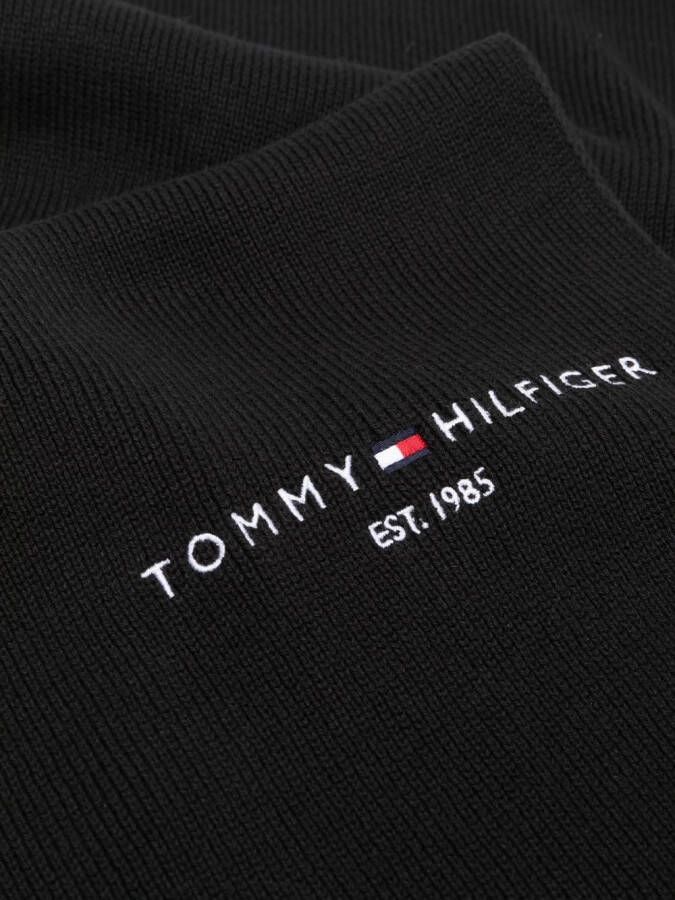Tommy Hilfiger Sjaal met geborduurd logo Zwart