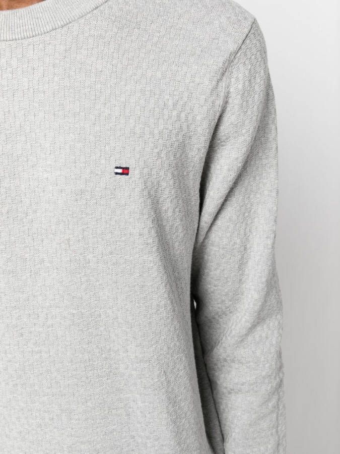 Tommy Hilfiger Sweater met geborduurd logo Grijs