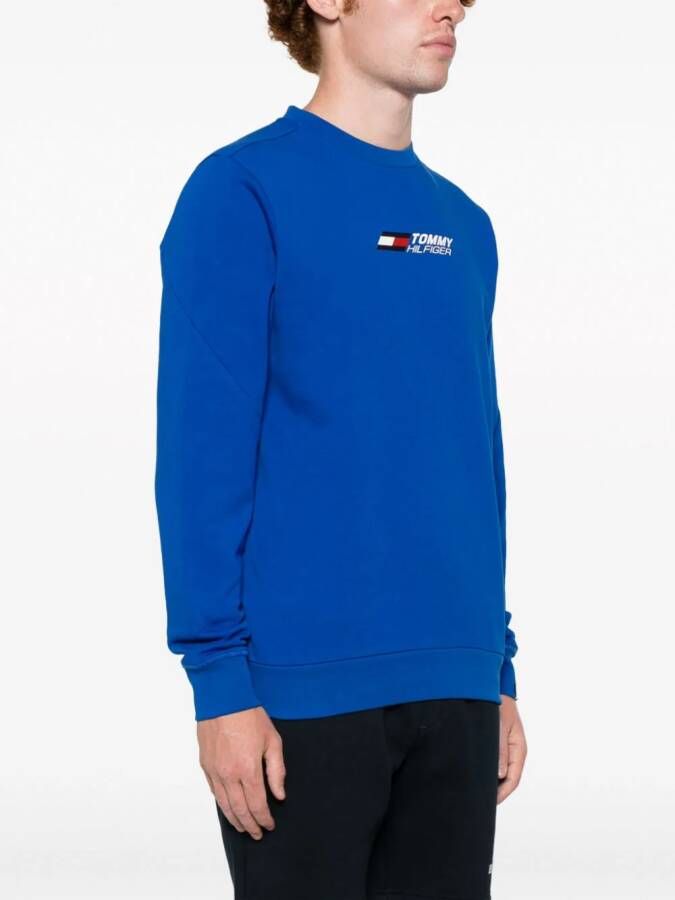 Tommy Hilfiger Sweater met logoprint Blauw