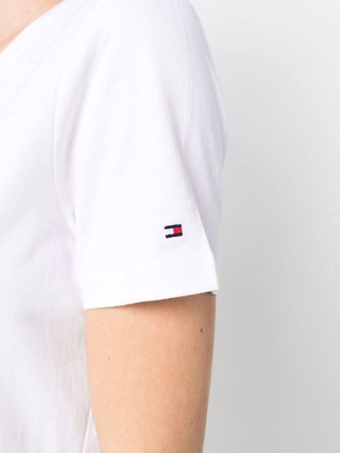 Tommy Hilfiger T-shirt met geborduurd logo Wit