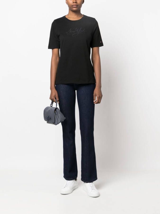 Tommy Hilfiger T-shirt met geborduurd logo Zwart