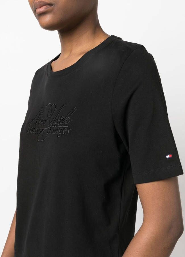 Tommy Hilfiger T-shirt met geborduurd logo Zwart