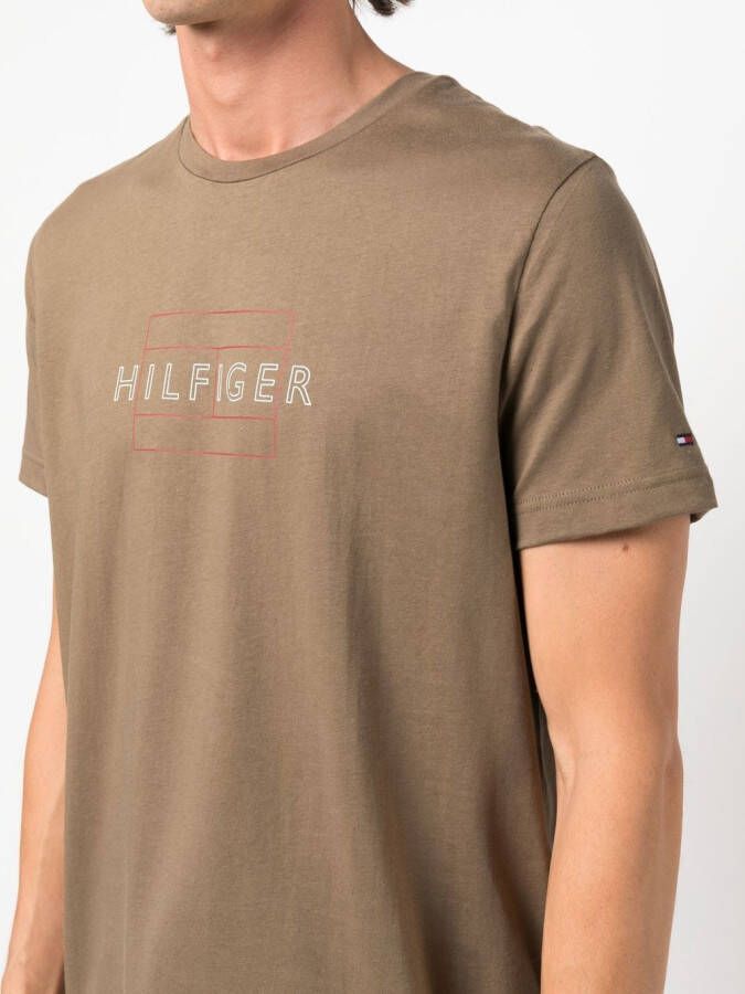 Tommy Hilfiger T-shirt met logoprint Groen