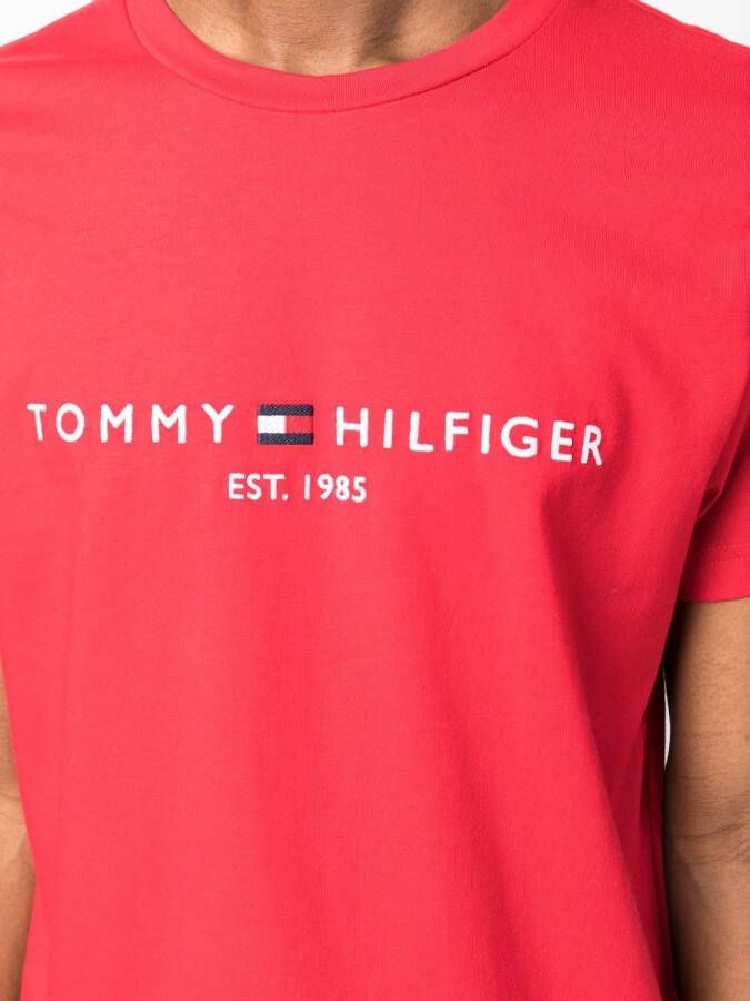 Tommy Hilfiger T-shirt met logoprint Rood