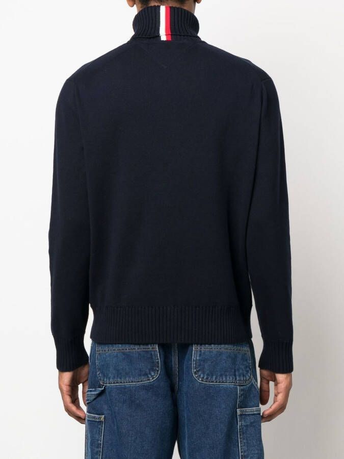 Tommy Hilfiger Trui met geborduurd logo Blauw