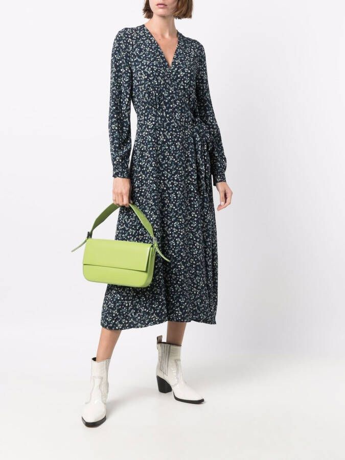 Tommy Hilfiger Wikkeljurk met bloemenprint Blauw