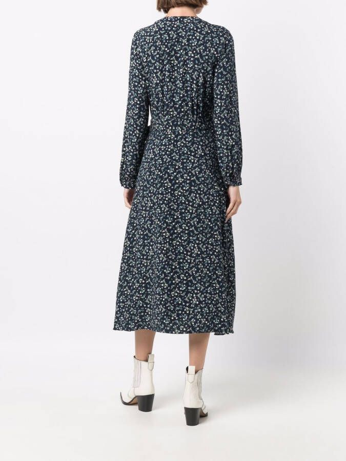 Tommy Hilfiger Wikkeljurk met bloemenprint Blauw