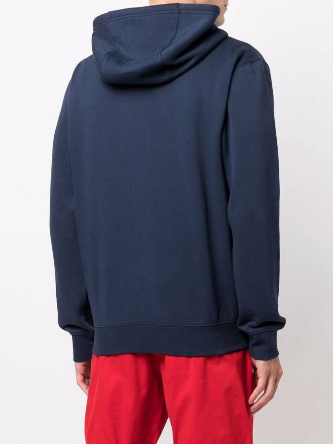Tommy Jeans Hoodie met geribbelde afwerking Blauw