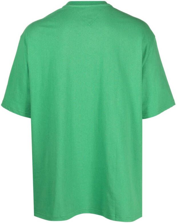 Tommy Jeans T-shirt met logoprint Groen