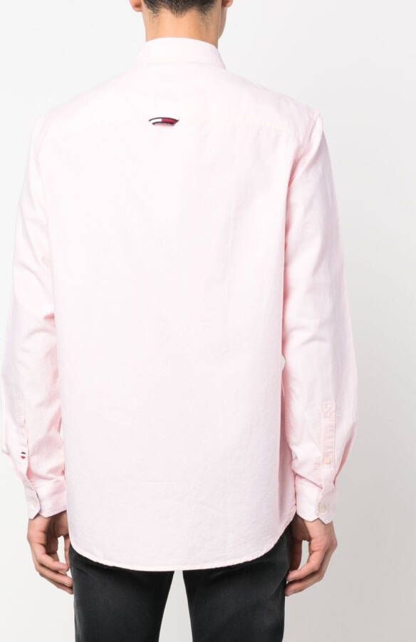 Tommy Jeans Katoenen overhemd Roze