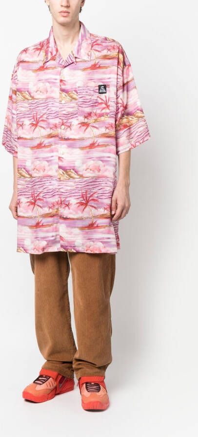 Tommy Jeans Overhemd met palmprint Roze