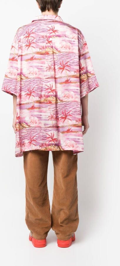 Tommy Jeans Overhemd met palmprint Roze