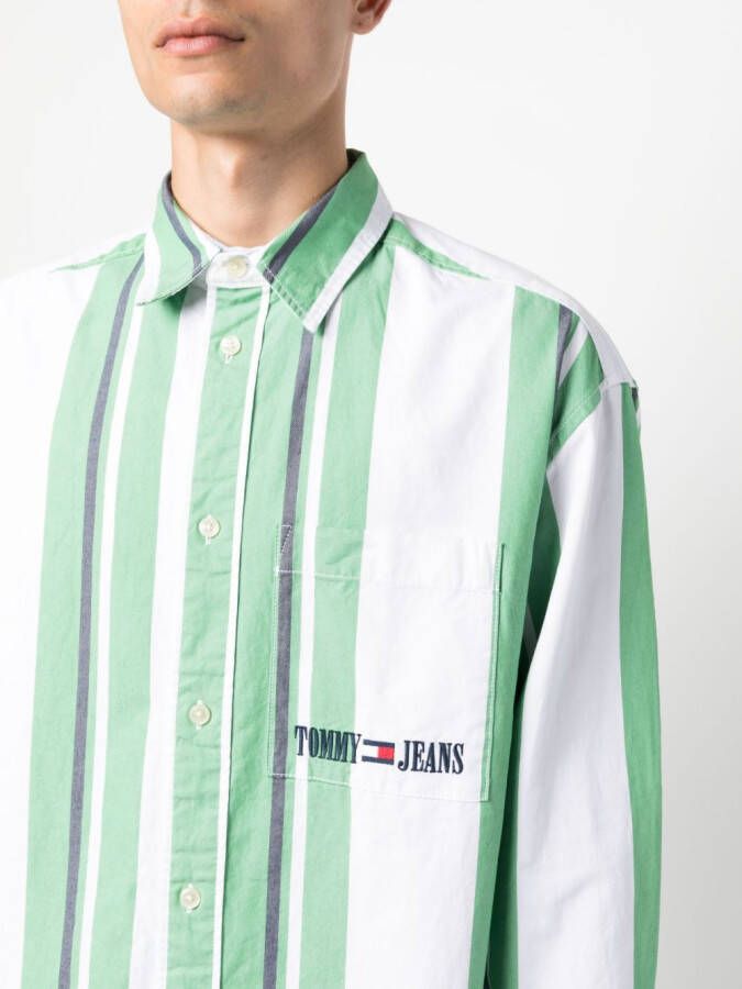 Tommy Jeans Gestreept overhemd Groen