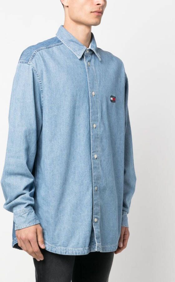 Tommy Jeans Oversized overhemd Blauw