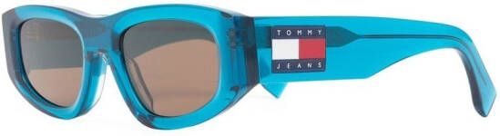 Tommy Jeans Zonnebril met vierkant montuur Blauw