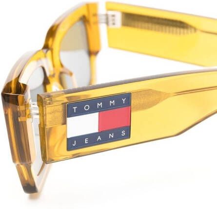 Tommy Jeans Zonnebril met vierkant montuur Geel