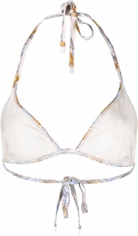 Tory Burch Bikinitop met print Beige