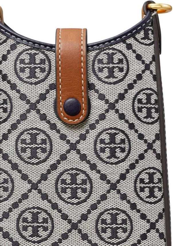 Tory Burch Telefoon crossbodytas met T monogram Blauw