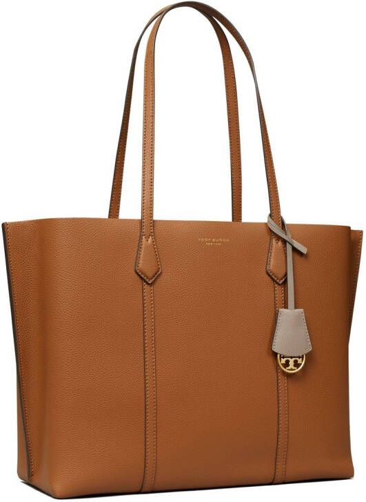 Tory Burch Shopper met logoprint Bruin