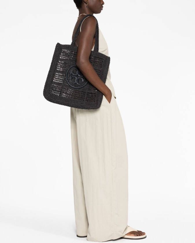 Tory Burch Ella gehaakte shopper Zwart
