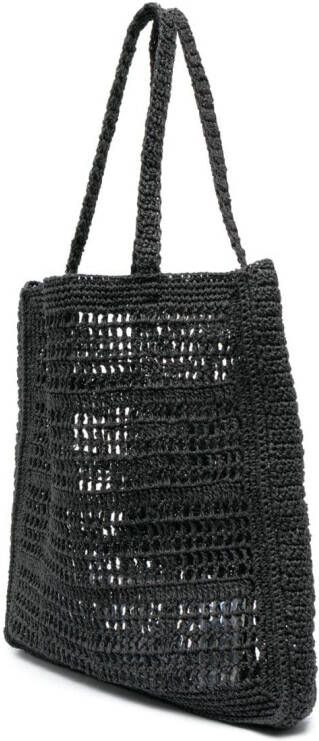 Tory Burch Ella gehaakte shopper Zwart