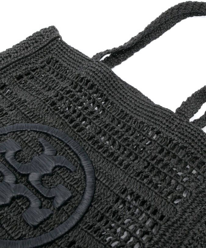 Tory Burch Ella gehaakte shopper Zwart