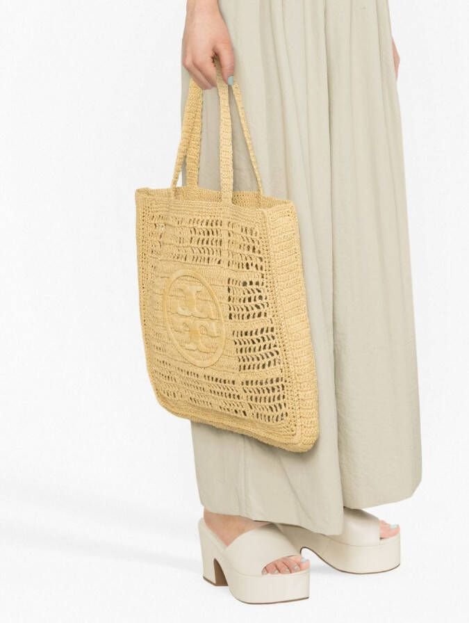 Tory Burch Ella gehaakte shopper Beige