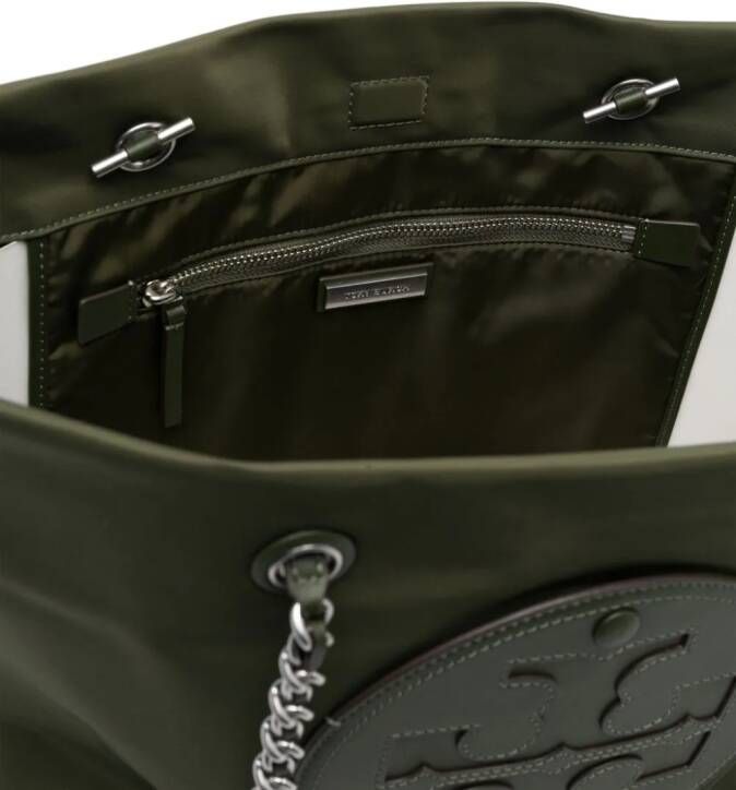 Tory Burch Ella shopper met ketting Groen