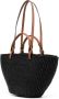 Tory Burch Ella raffia shopper Zwart - Thumbnail 4