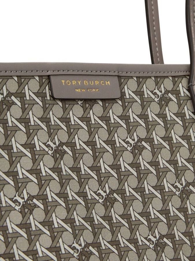 Tory Burch Ever-Ready shopper met monogram Grijs