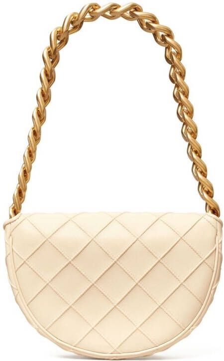 Tory Burch Fleming Soft leren schoudertas Beige