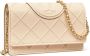 Tory Burch Fleming Soft portemonnee met kettinghengsel Beige - Thumbnail 2
