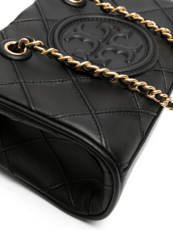 Tory Burch Fleming gewatteerde shopper Zwart
