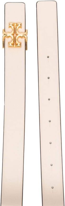 Tory Burch Leren riem Beige