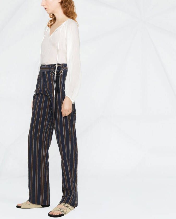 Tory Burch High waist broek Blauw